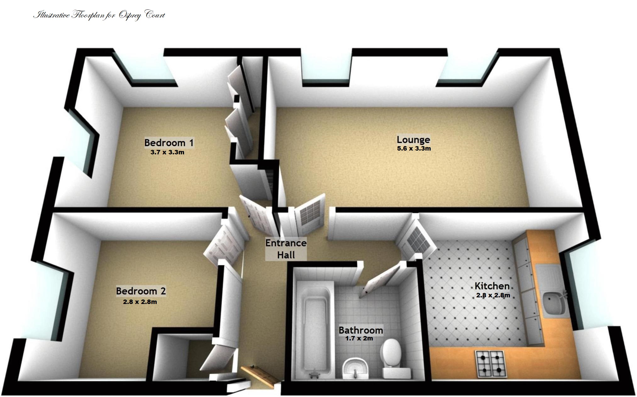 Floorplans For Osprey Road, Waltham Abbey, Essex