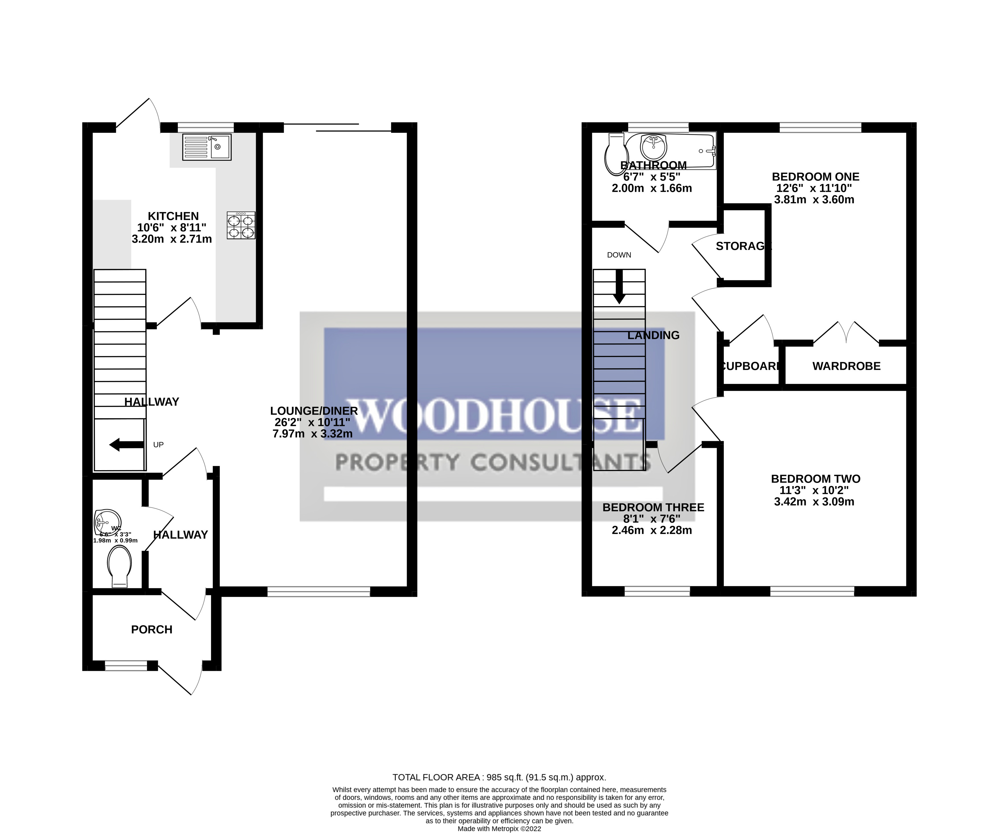 Floorplans For Auckland Close, Enfield, Greater London