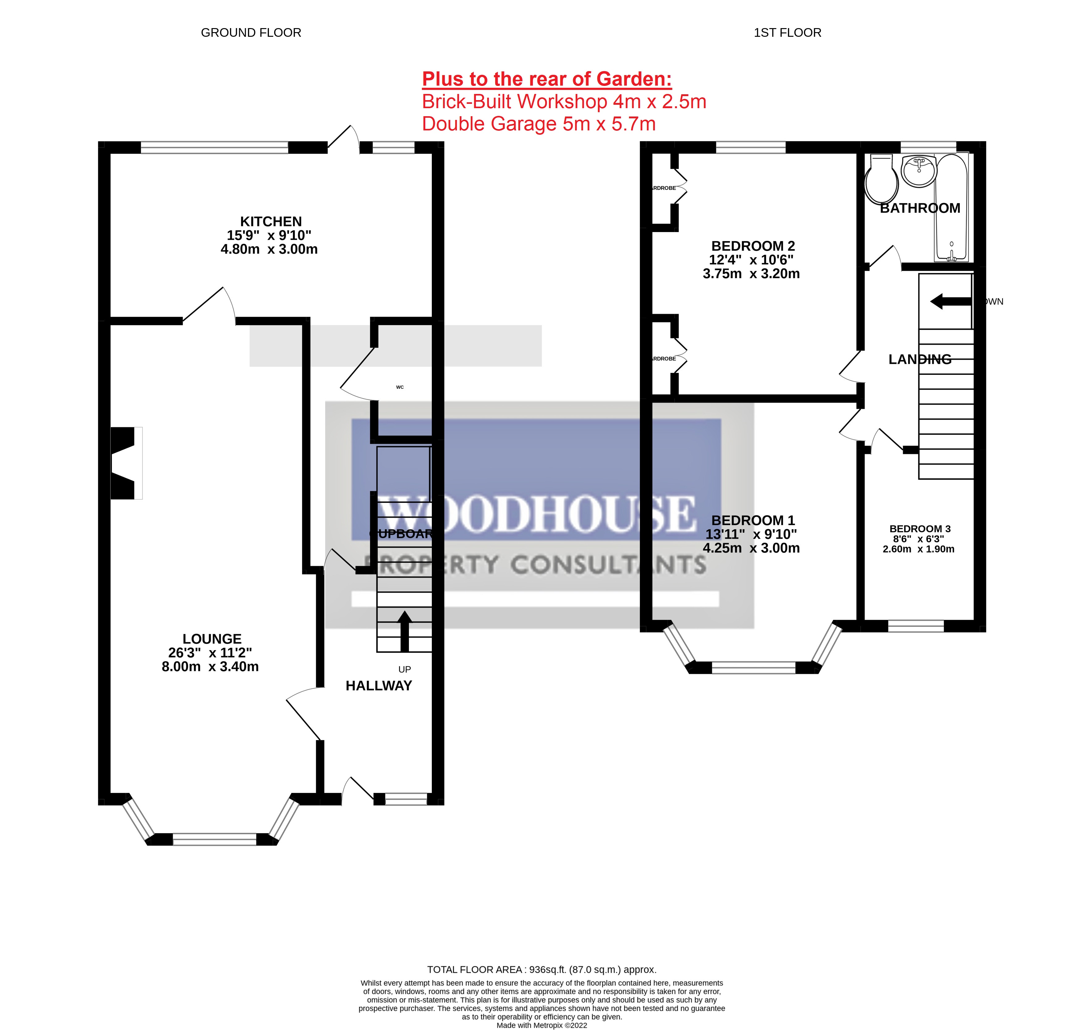 Floorplans For Southfield Road, Waltham Cross, Hertfordshire