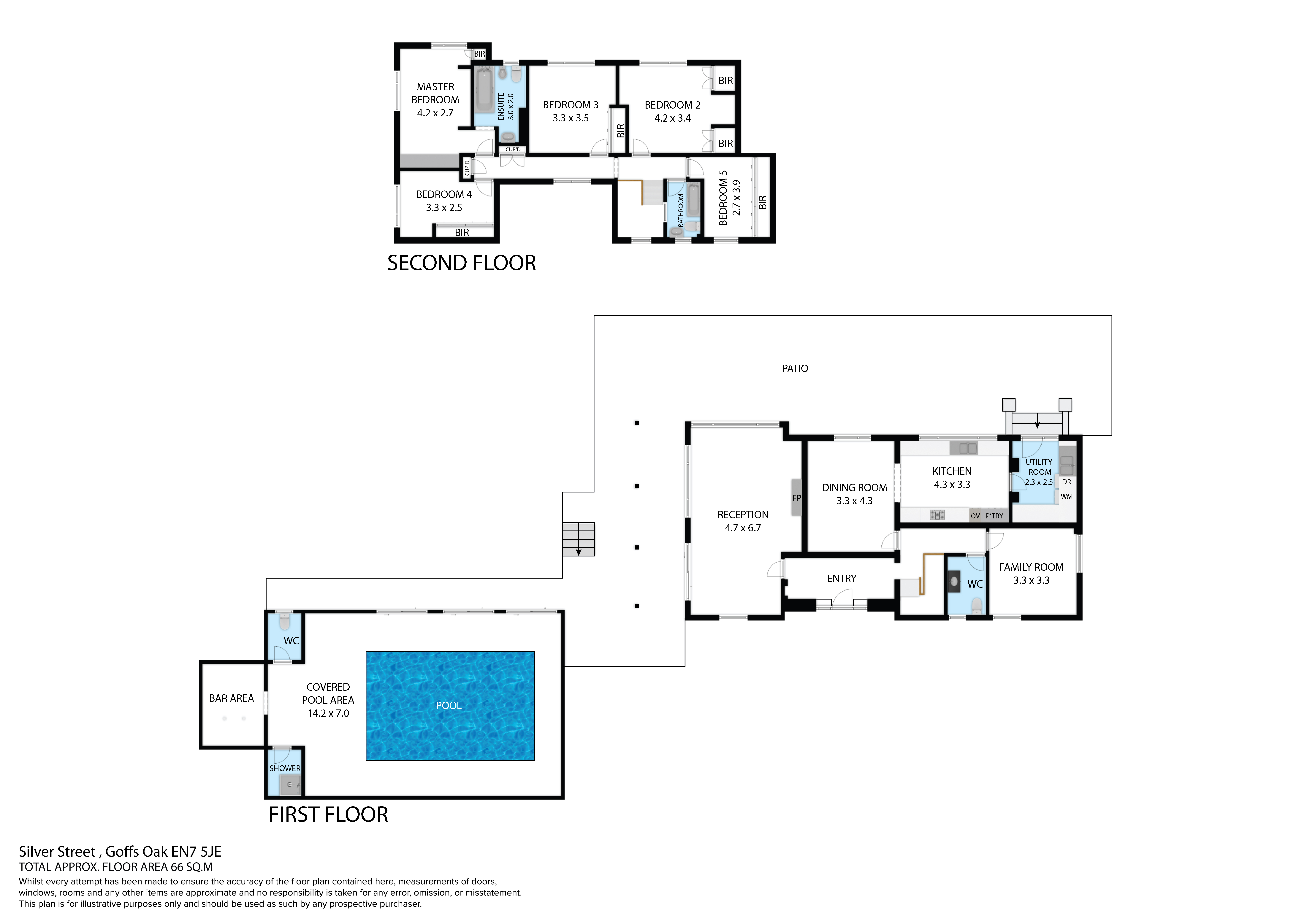 Floorplans For Silver Street, Goffs Oak, Hertfordshire
