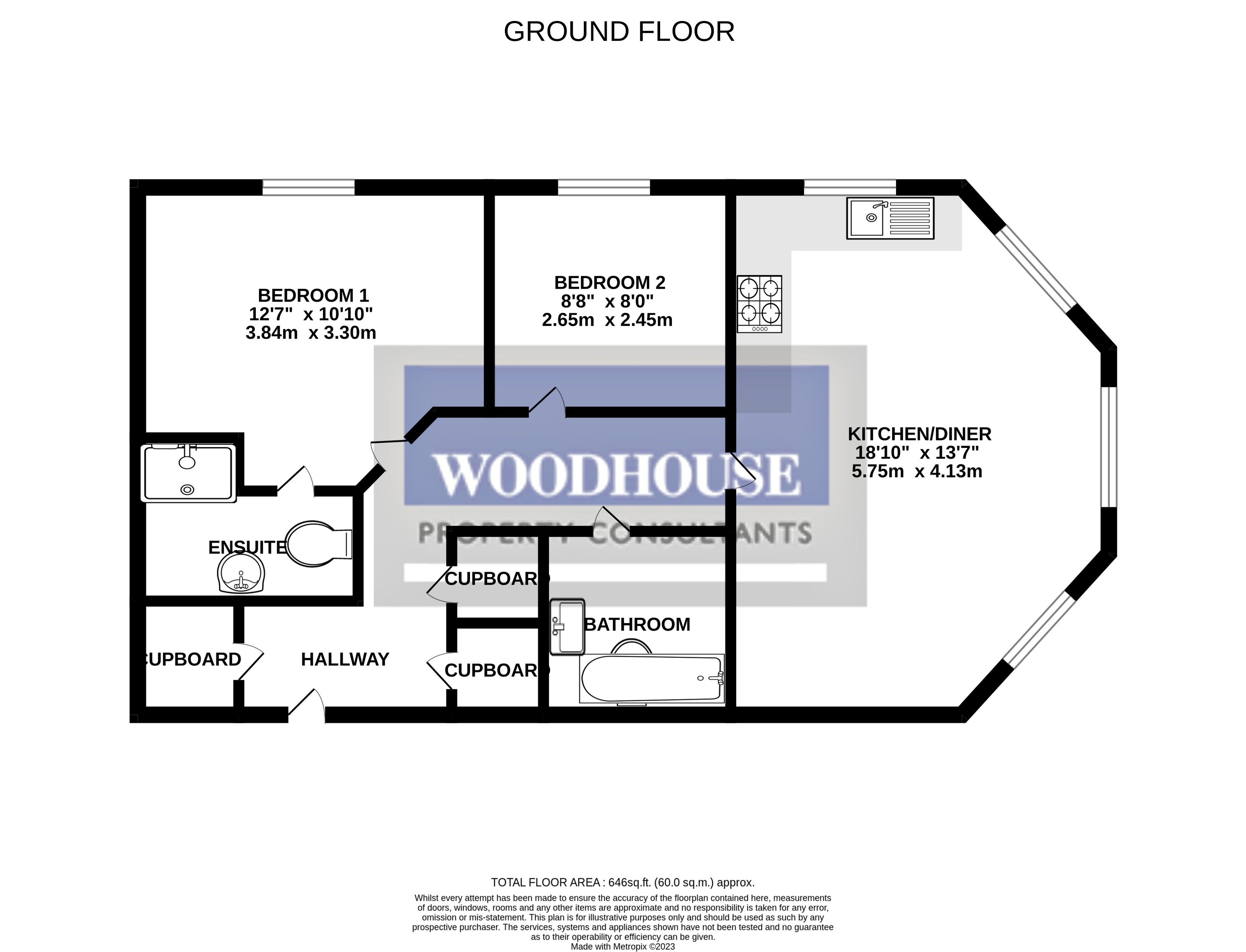 Floorplans For Glebe Court  Clarendon Road, Cheshunt, Hertfordshire