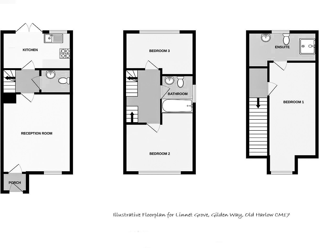 Floorplans For Linnet Grove, Harlow, Essex