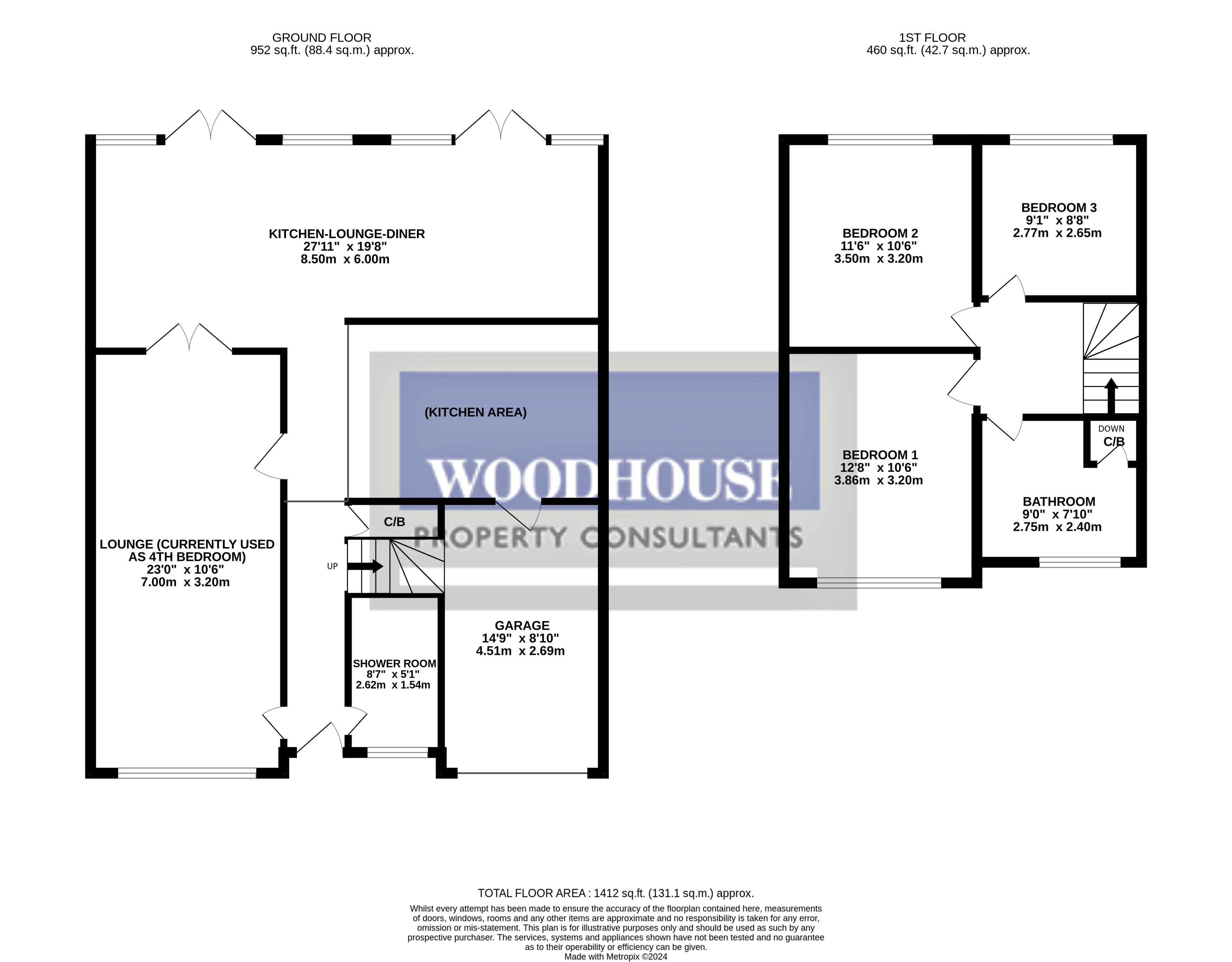 Floorplans For Bell Lane, Broxbourne, Hertfordshire