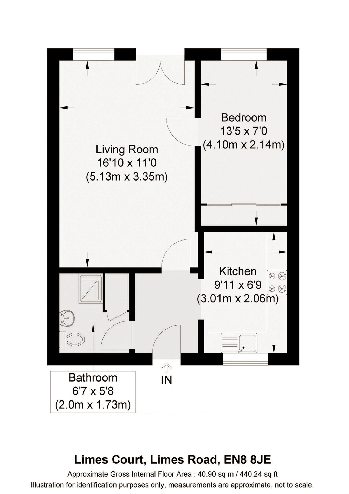 Floorplans For Limes Court, Cheshunt, Hertfordshire