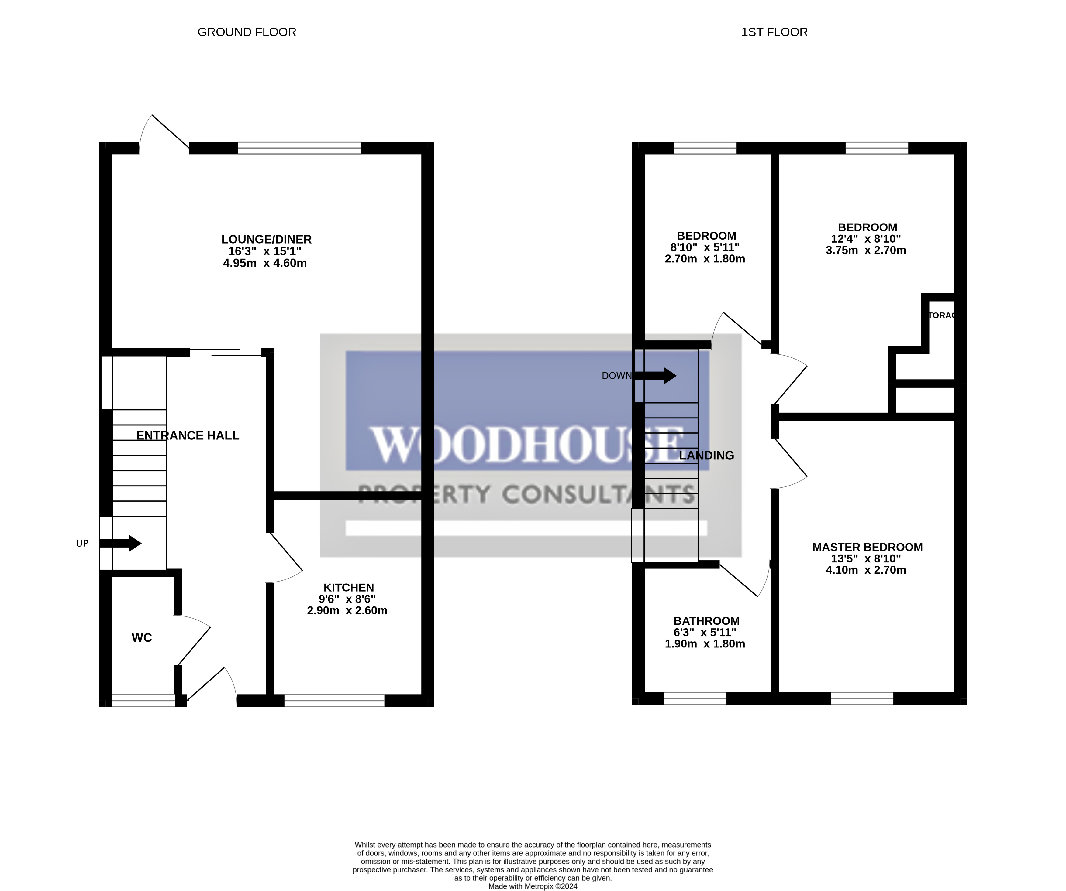 Floorplans For Park Lane, Waltham Cross, Hertfordshire