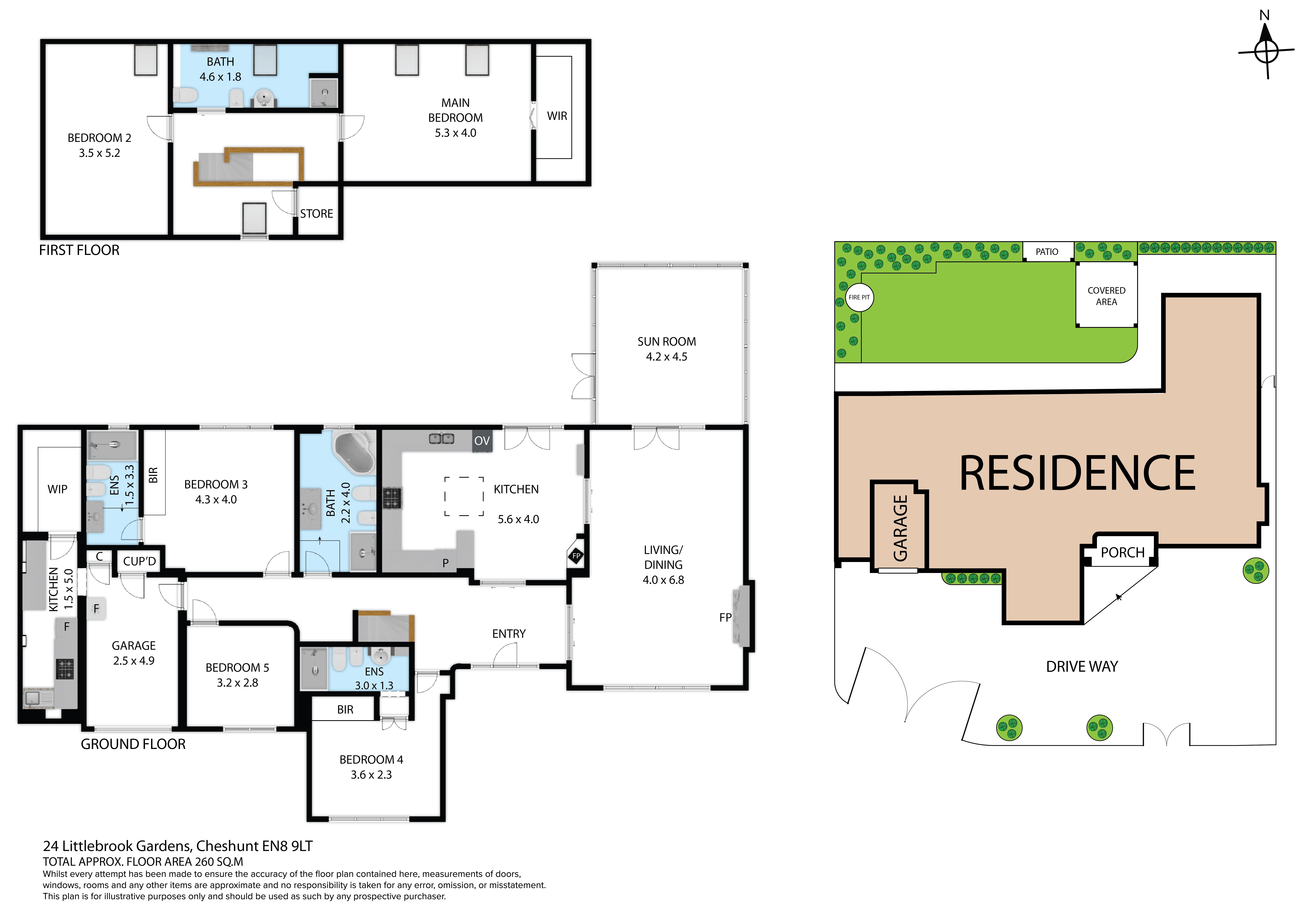 Floorplans For Littlebrook Gardens, Cheshunt, Hertfordshire