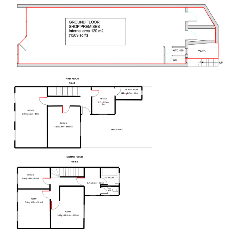 Floorplans For High Street, Waltham Cross, Hertfordshire