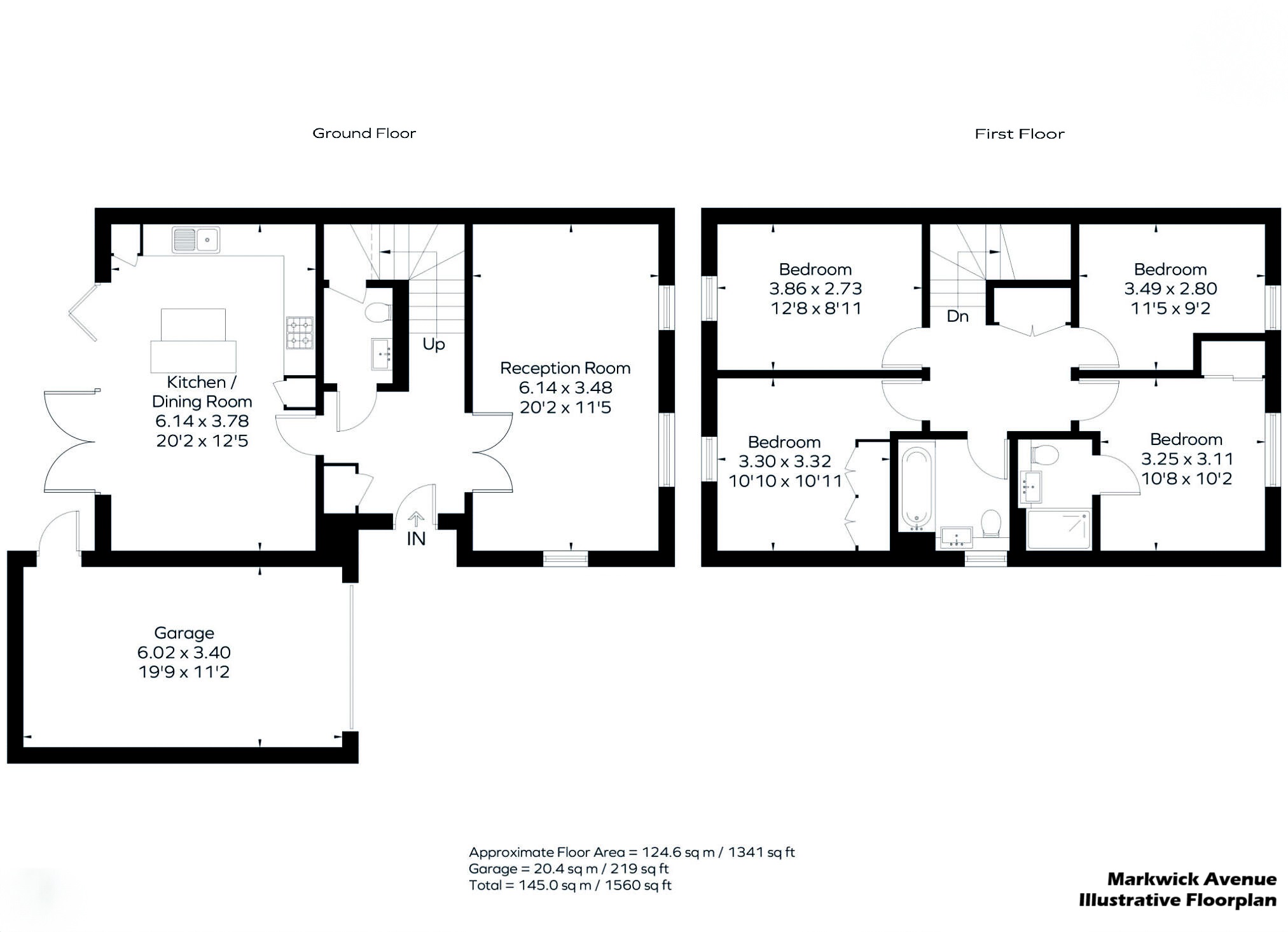 Floorplans For Markwick Avenue, Cheshunt, Hertfordshire