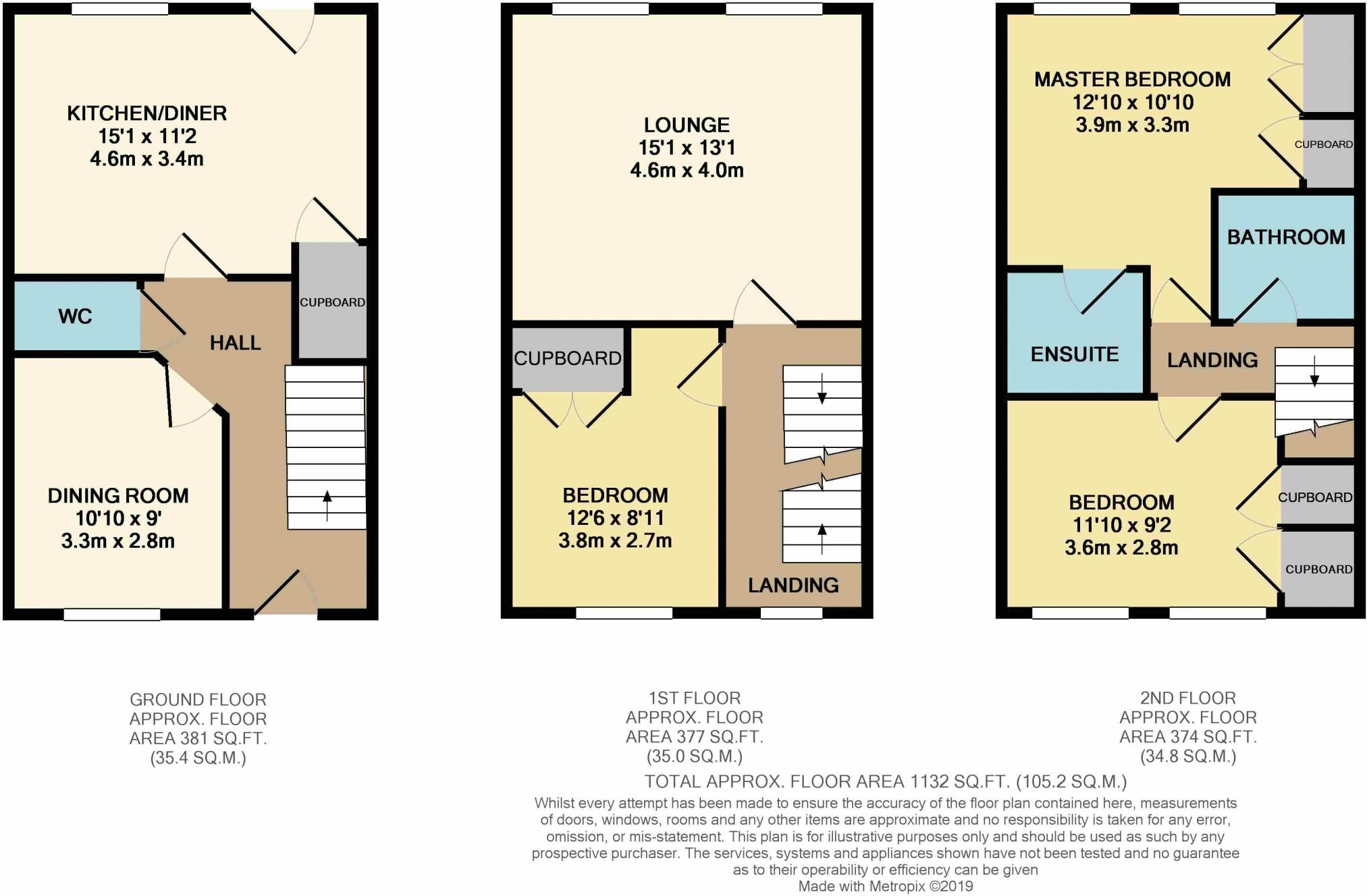 Floorplans For Glen Luce, Cheshunt, Hertfordshire, EN8 8NW, Cheshunt