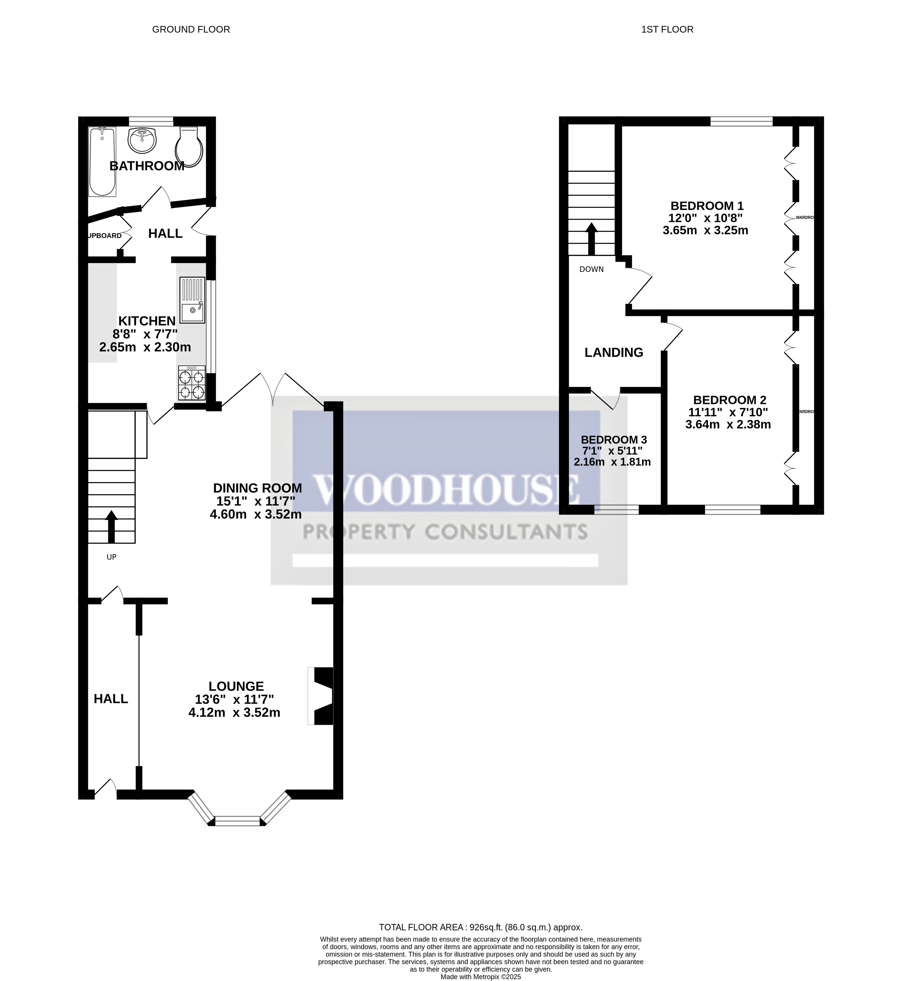 Floorplans For Prospect Road, Cheshunt, Hertfordshire