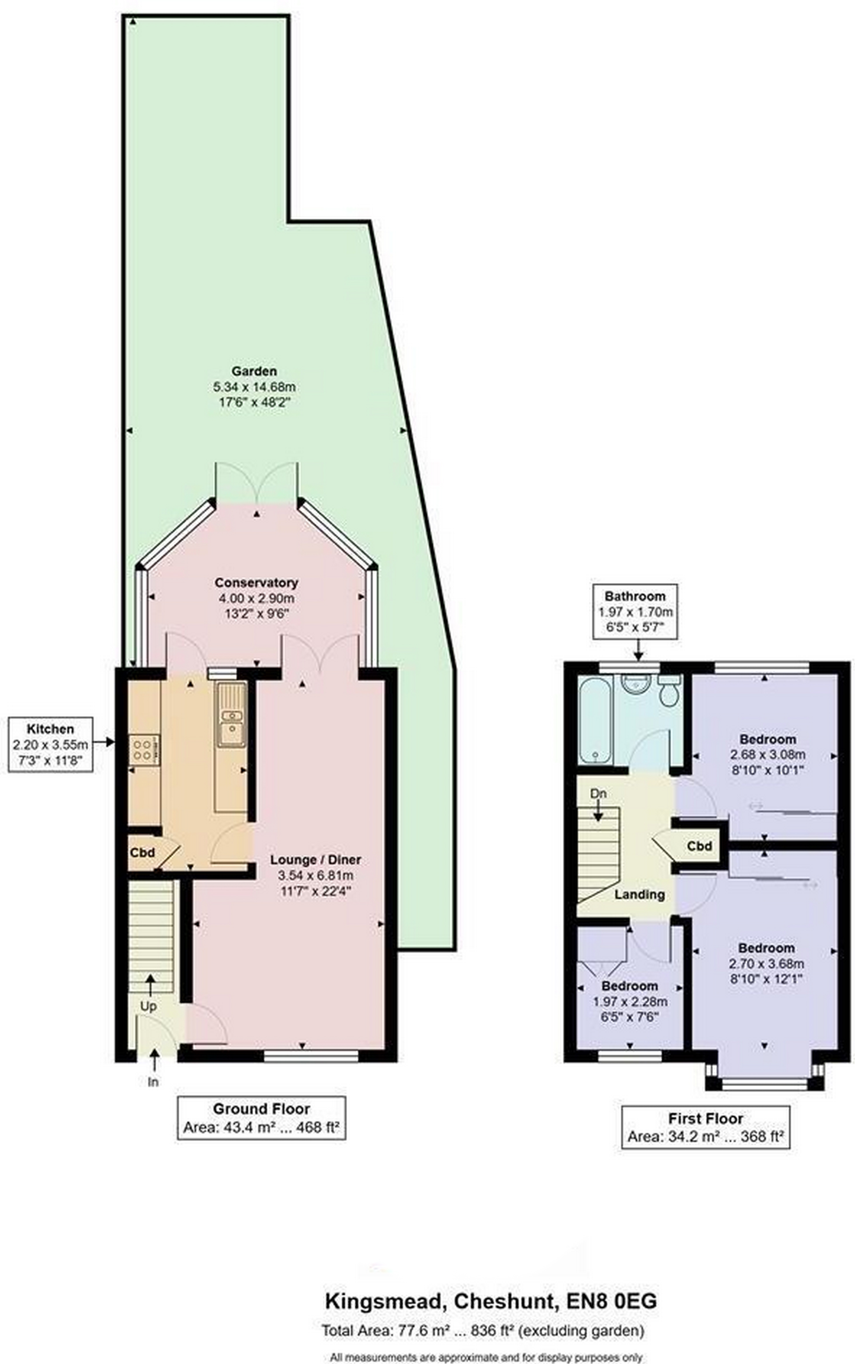 Floorplans For Kingsmead, Cheshunt, Hertfordshire