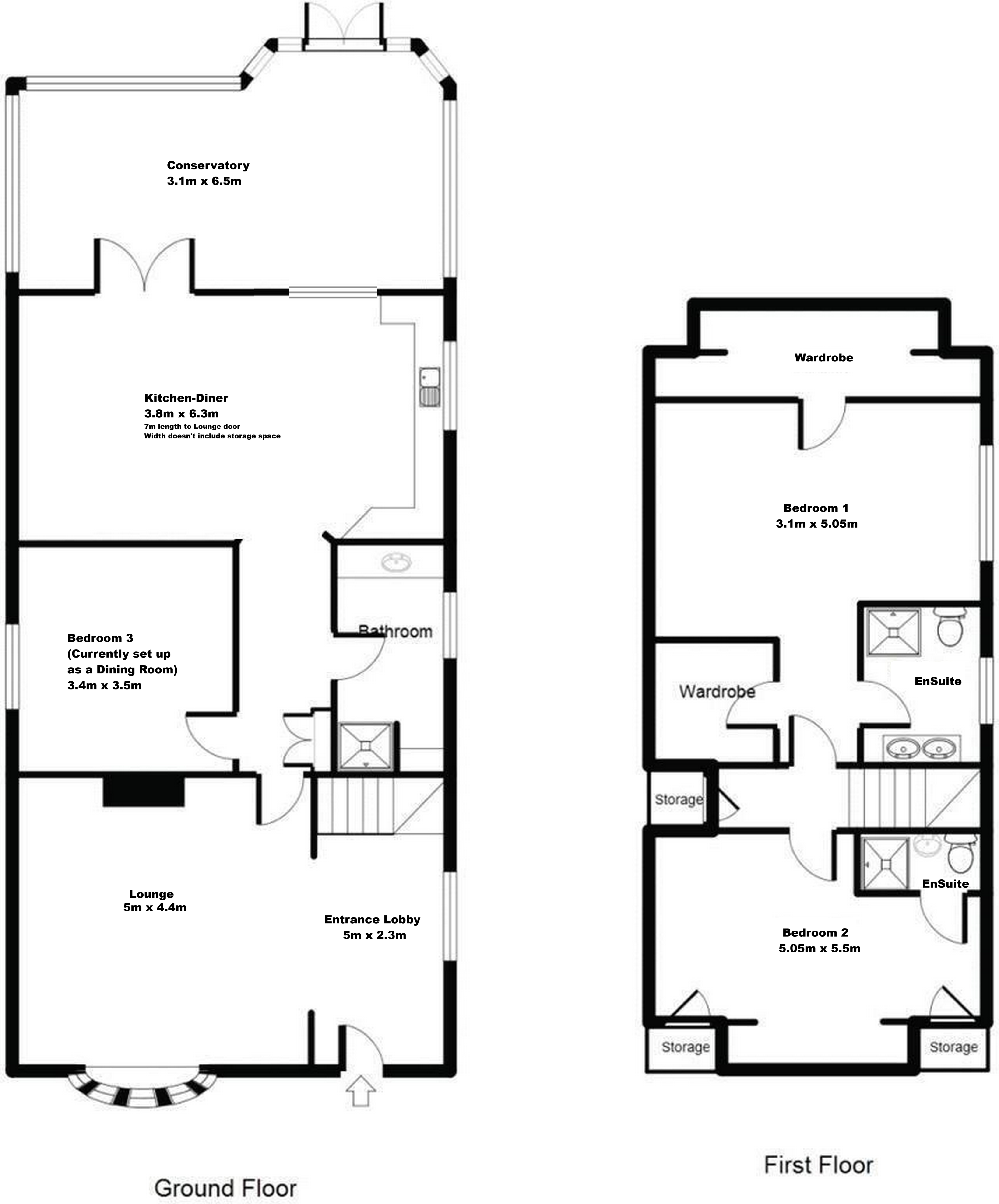 Floorplans For Jones Road, Goffs Oak, Hertfordshire