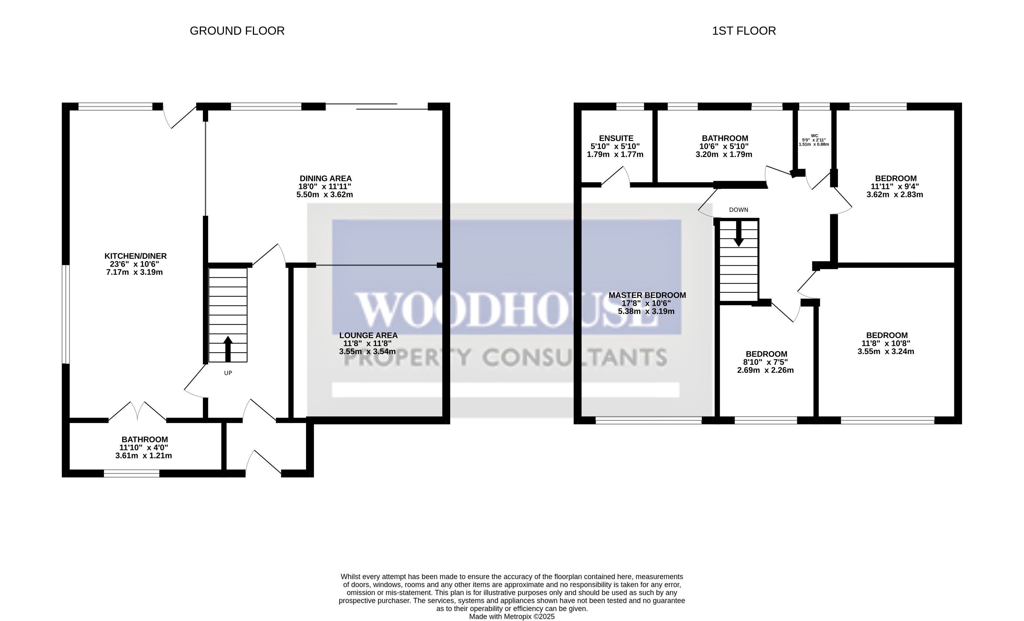 Floorplans For Ashdown Crescent, Cheshunt, Hertfordshire