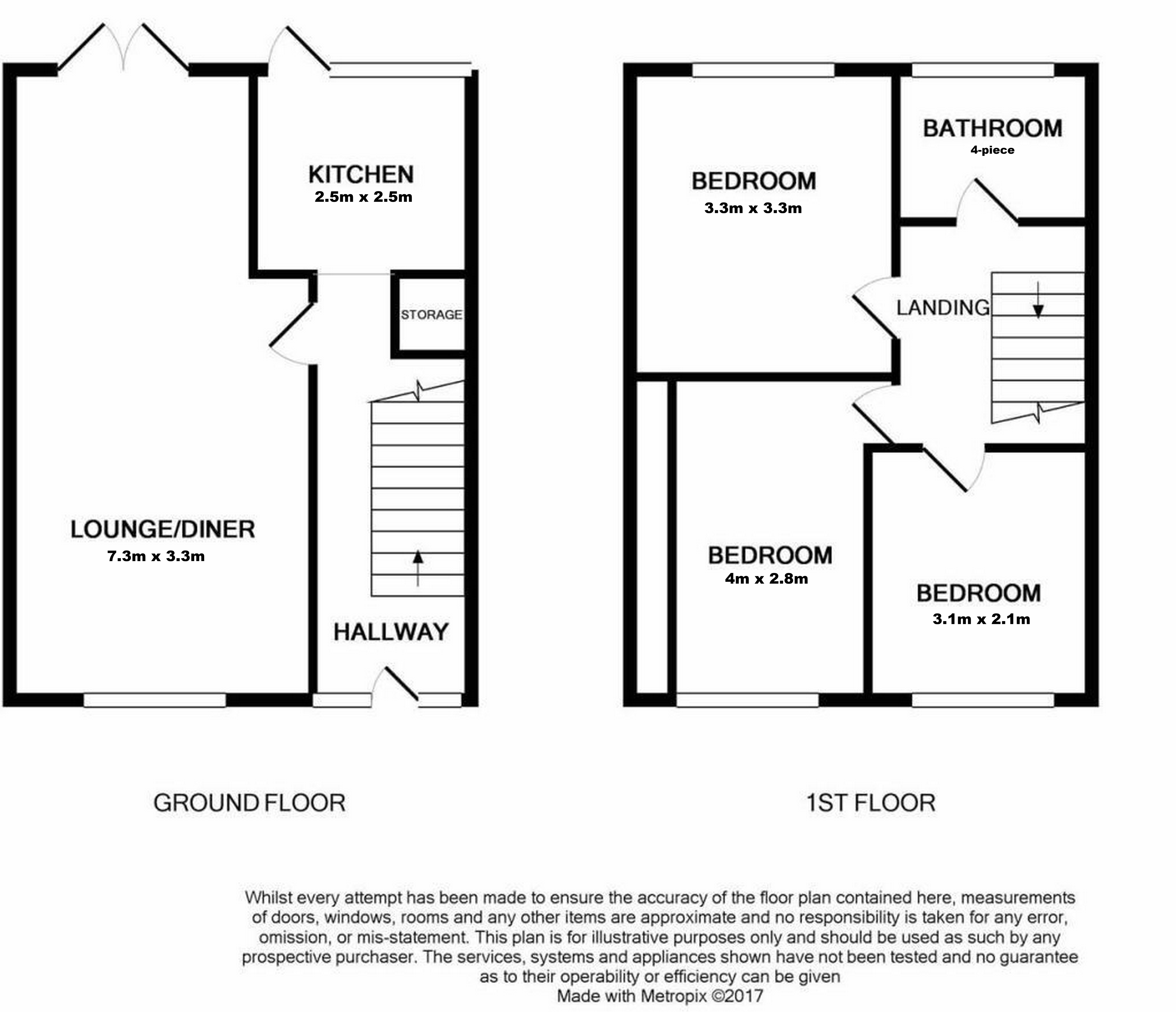 Floorplans For Downfield Road, Cheshunt, Hertfordshire