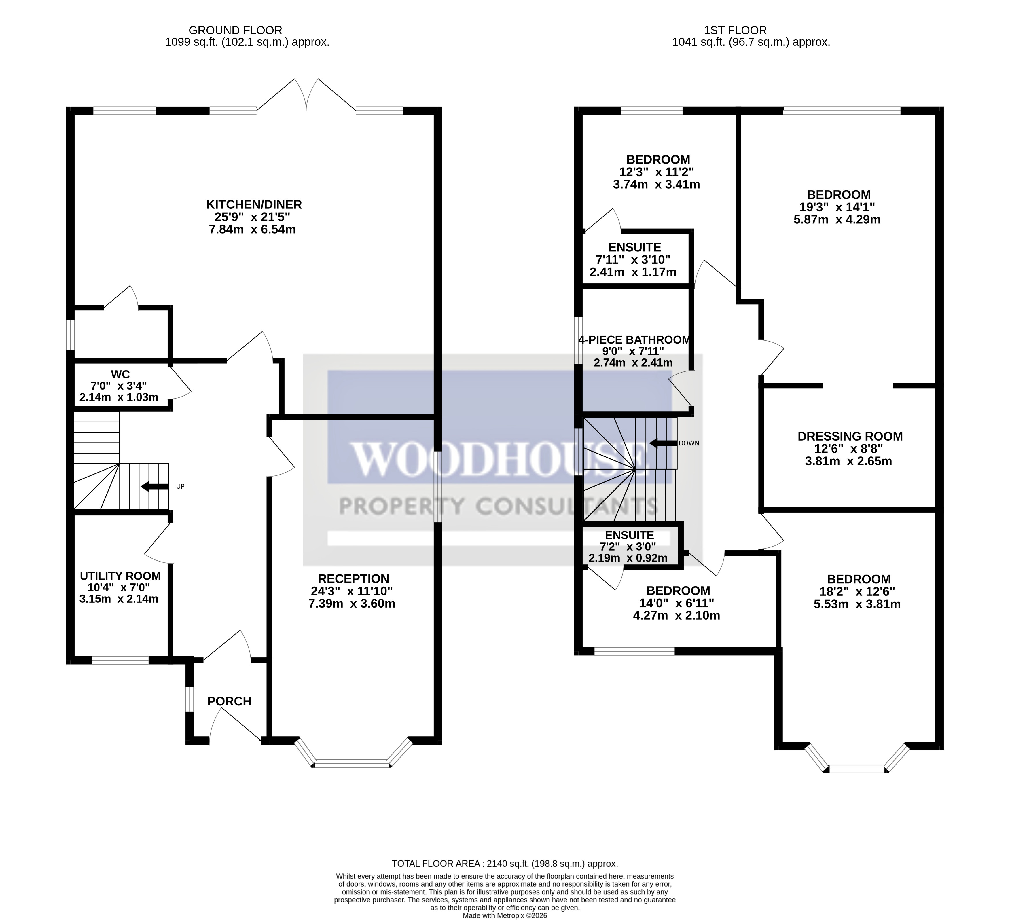 Floorplans For Cuffley, Potters Bar, Hertfordshire