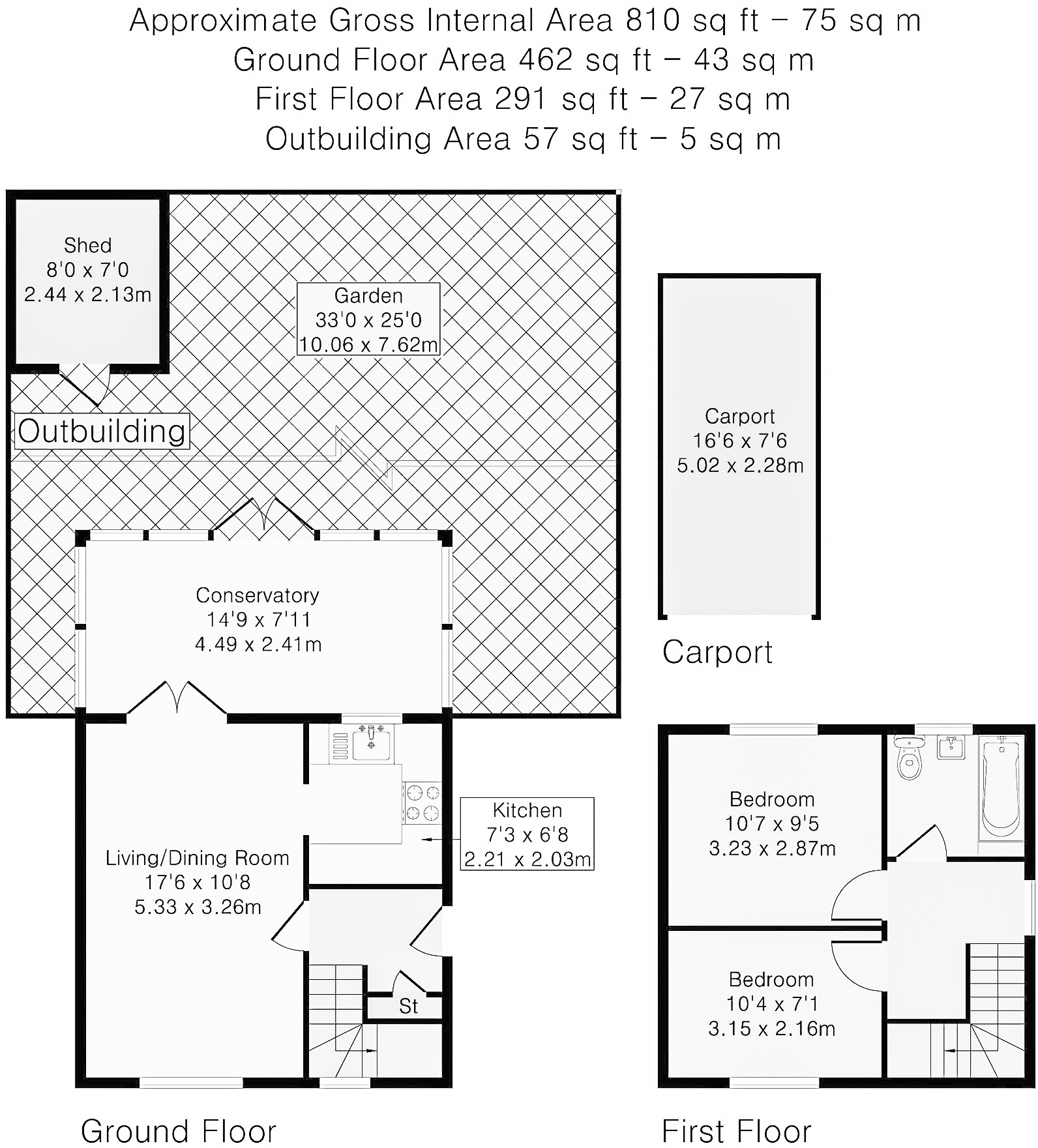 Floorplans For Lower Meadow, Cheshunt, Hertfordshire