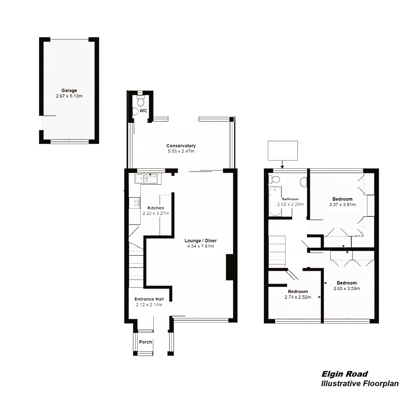 Floorplans For Elgin Road, Cheshunt, Hertfordshire
