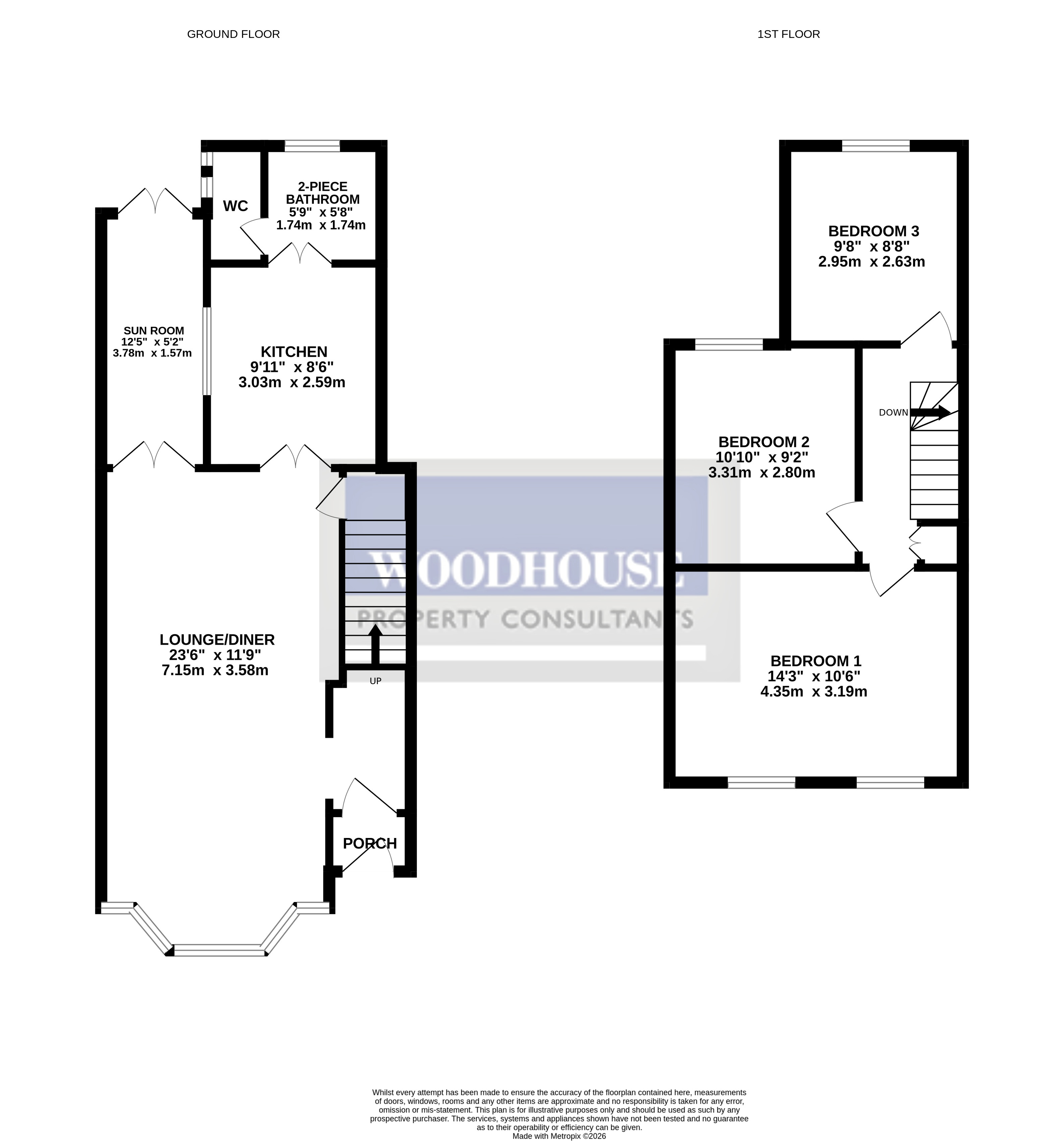 Floorplans For Windmill Lane, Cheshunt, Hertfordshire