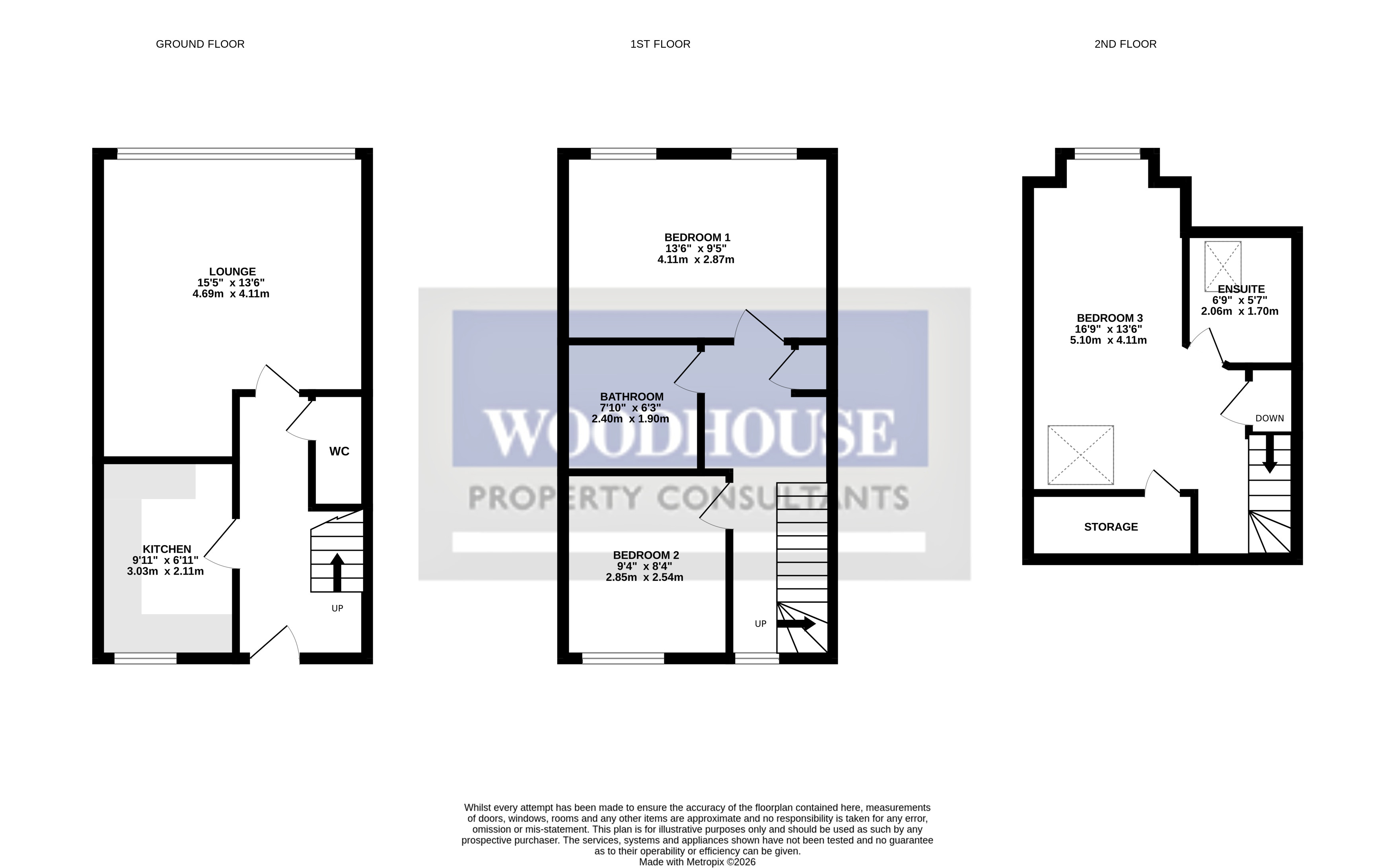 Floorplans For Queens Road, Waltham Cross, Hertfordshire