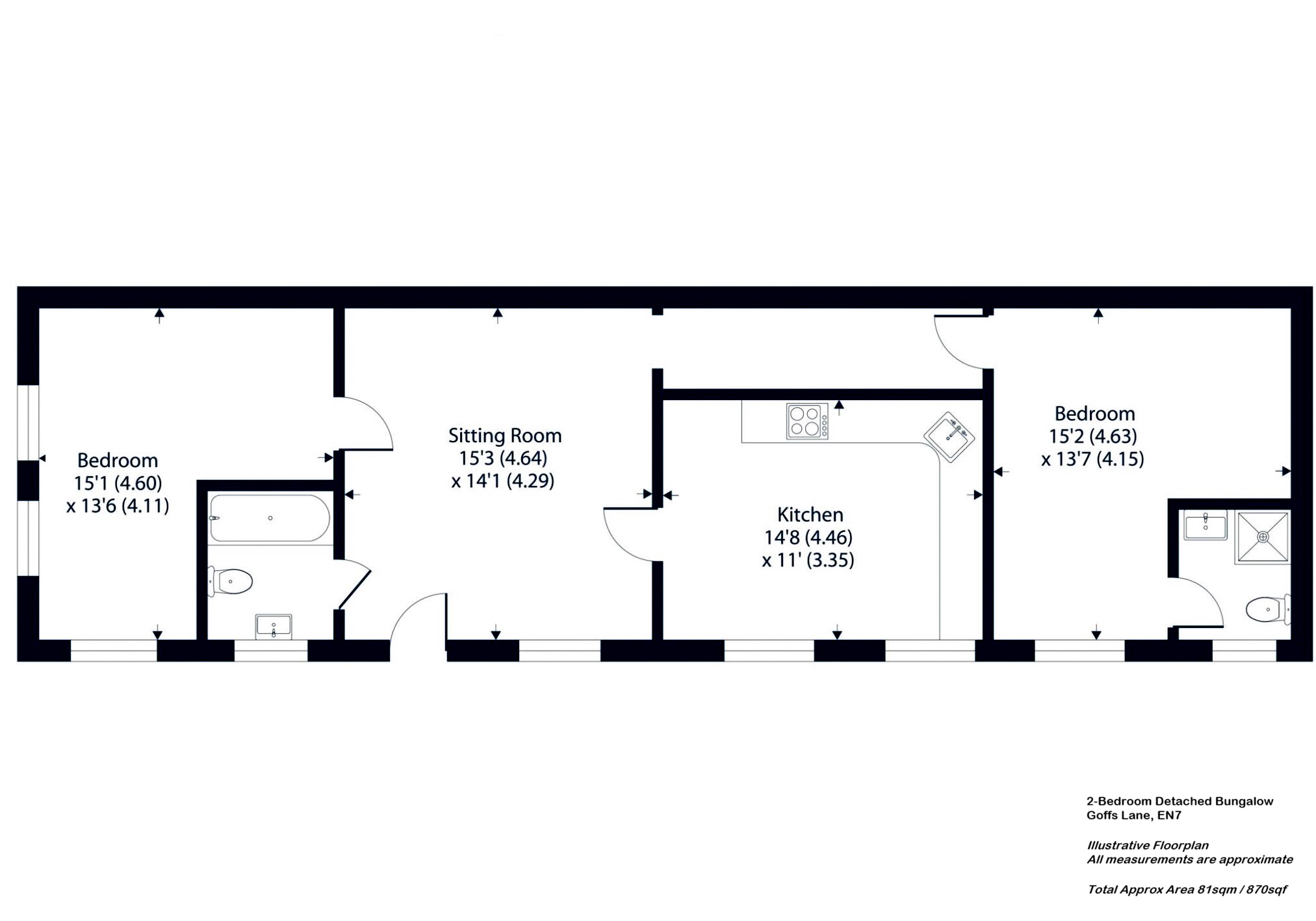 Floorplans For Goffs Lane, Goffs Oak, Hertfordshire