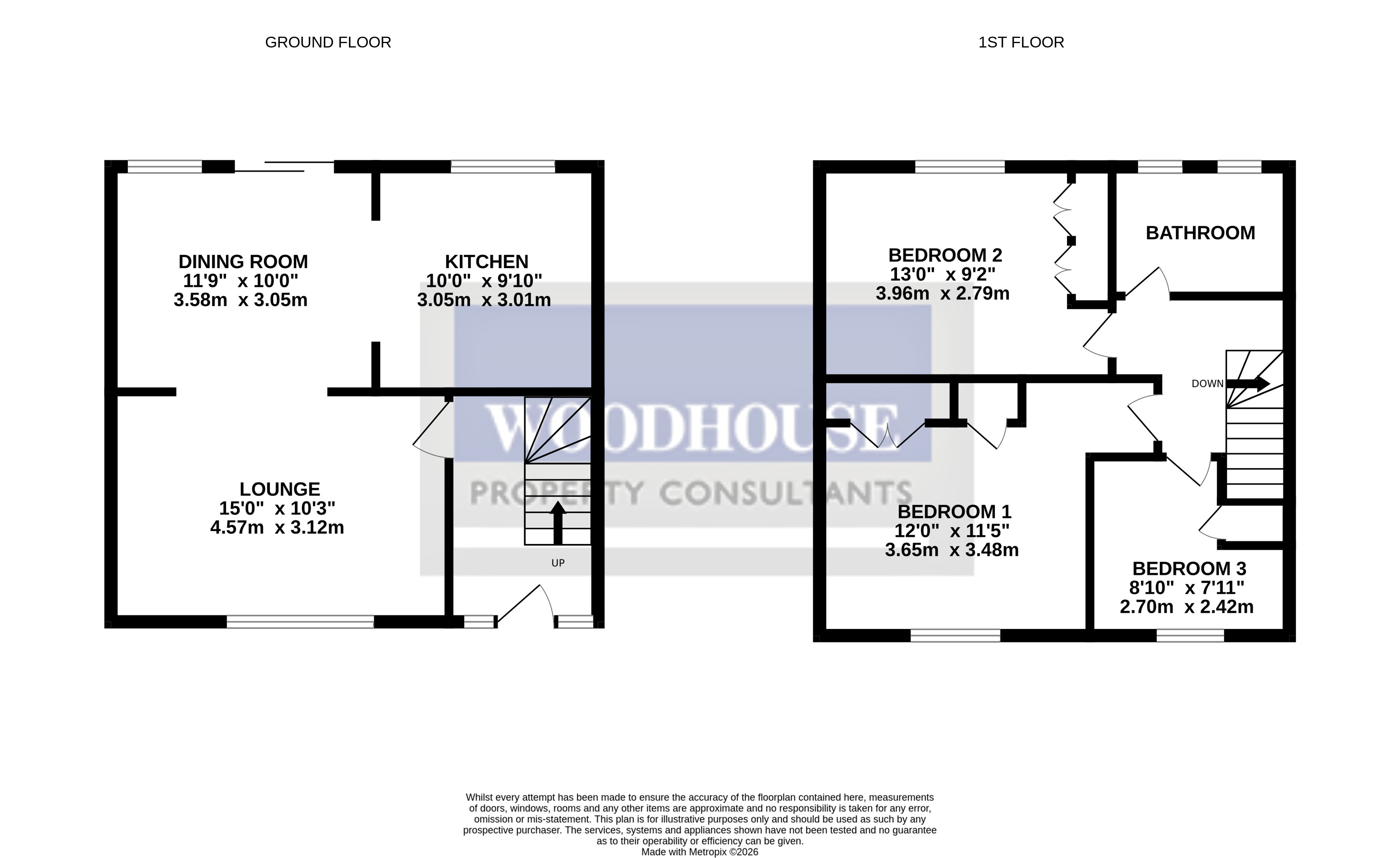 Floorplans For Dewhurst Road, Cheshunt, Hertfordshire